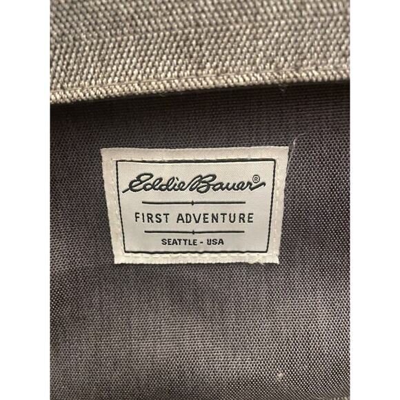 Eddie Bauer First Adventure Backpack Diaper Bag Bookbag Gray Black - Picture 2 of 14